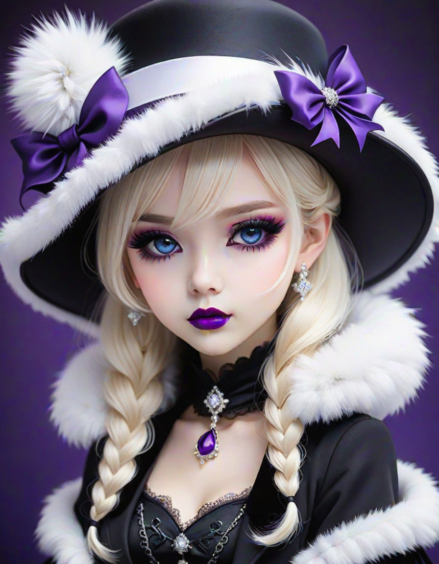 Cute chibi Gina in purple