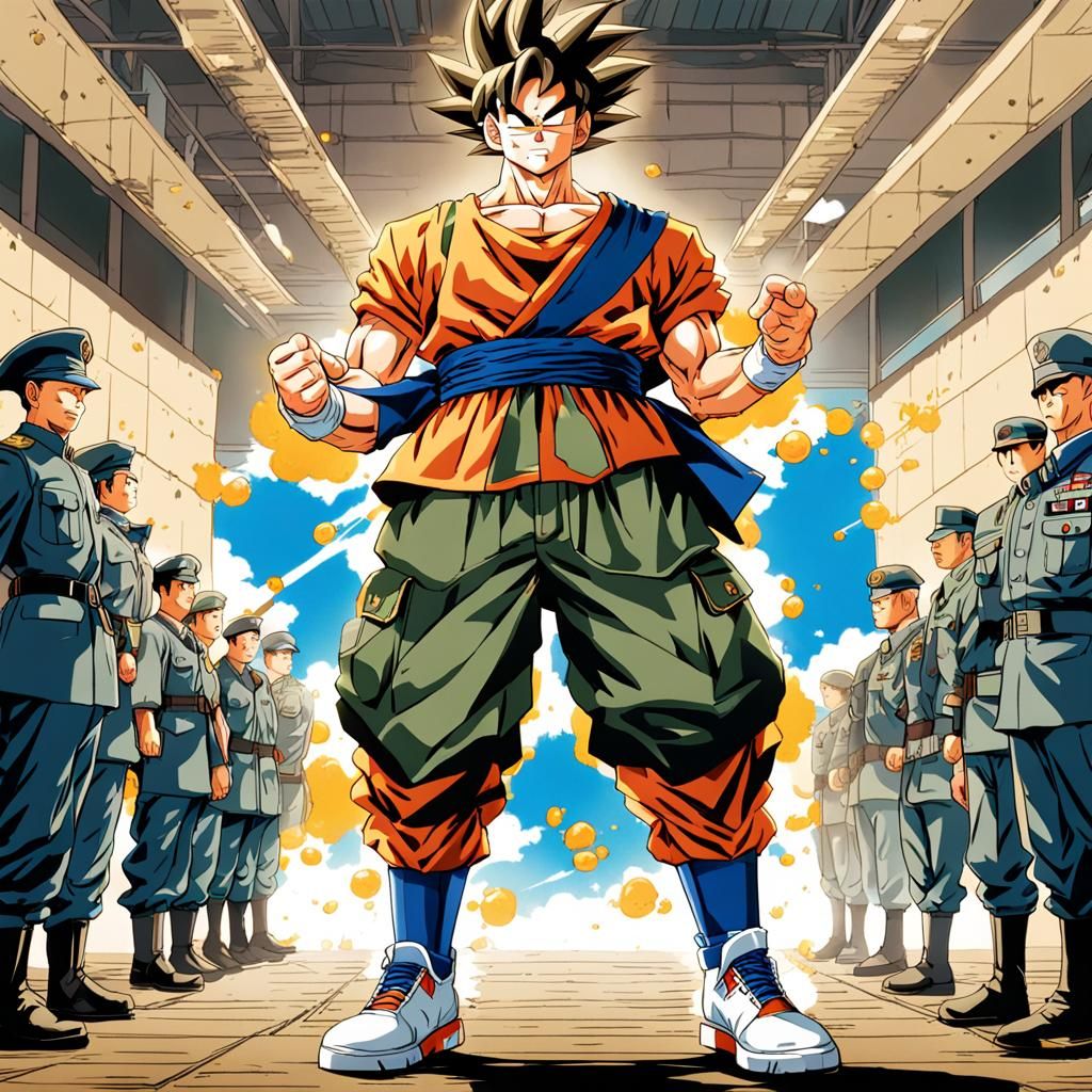 Goku Joins the Military: Anime Crossover