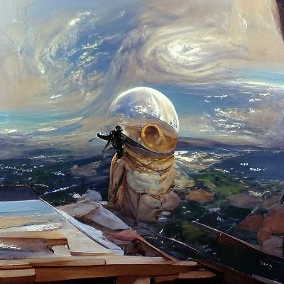 Realist Oil Painting of a Man Overseeing