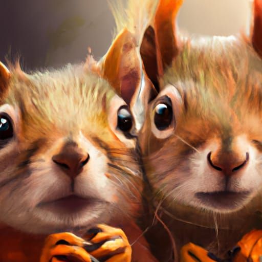 Squirrel Portrait in Artgerm Style