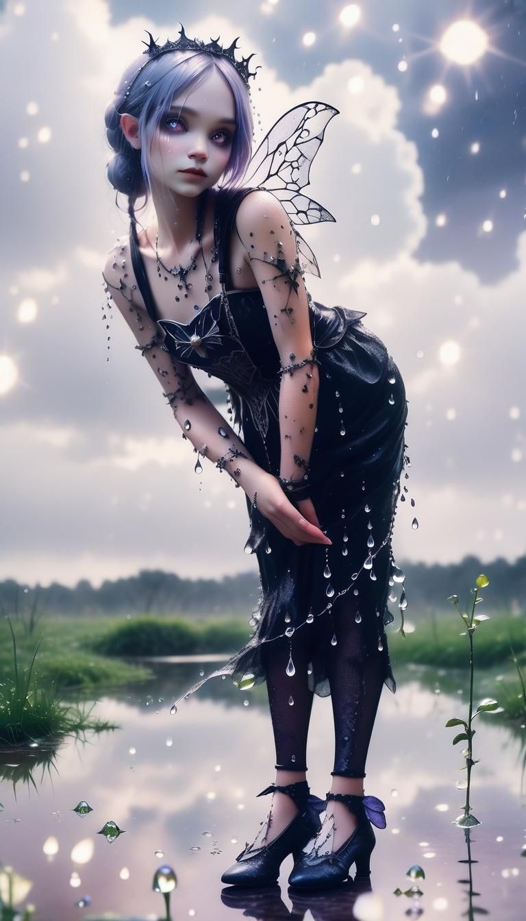 Gothic Fairy and Familiar in Macro Photography