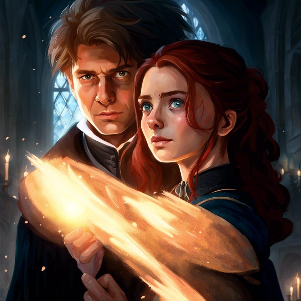 Romantic Hogwarts Portrait of Sebastian and Ravenclaw Studen...
