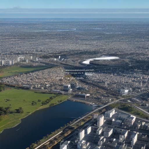 A Dystopian Cityscape in Neon-Lit Futurism