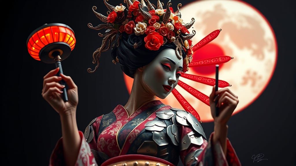 Stunning GEISHA Sculpture Emerges from Industrial Waste in C...