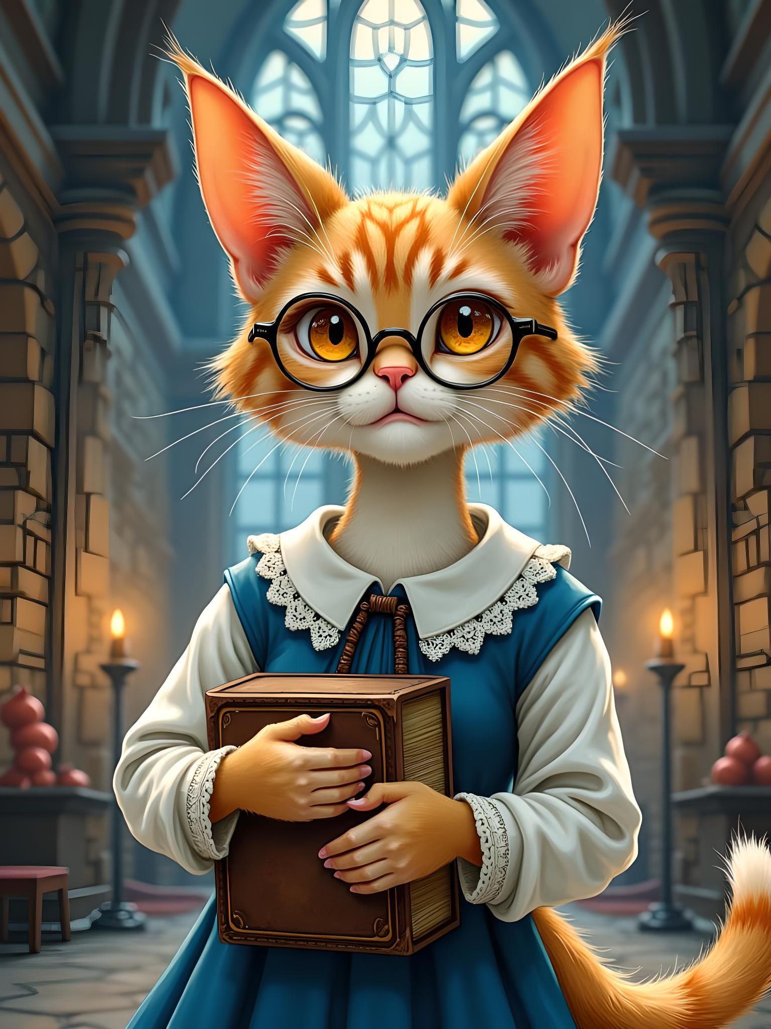 Tabaxi Cat Apprentice in Ink Painting Style