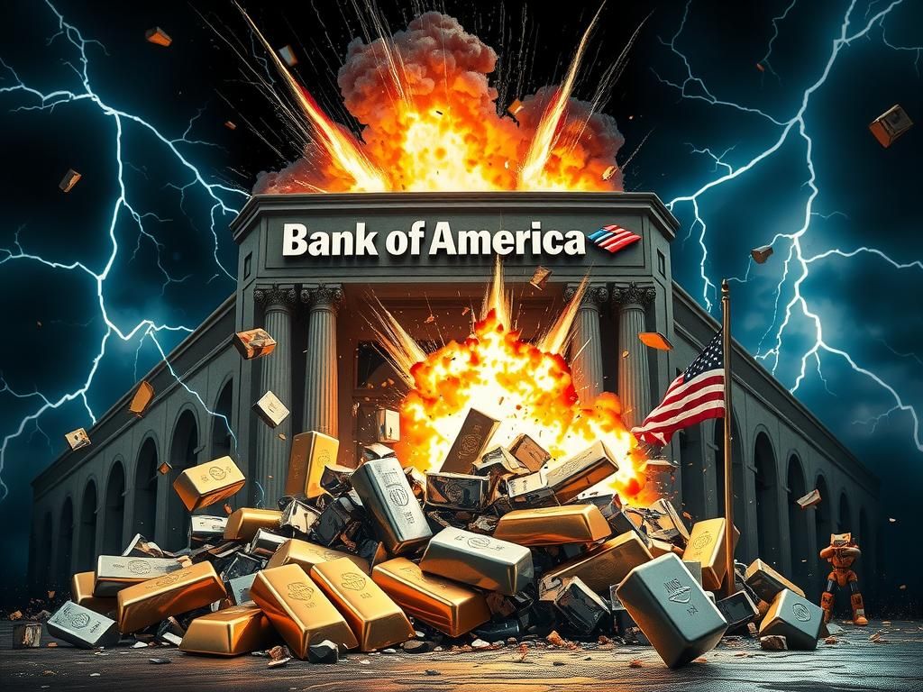 Bank of America Building in Apocalyptic Thunderstorm