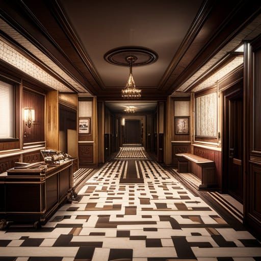 Horror Hotel in 3D Game Cinematic Style