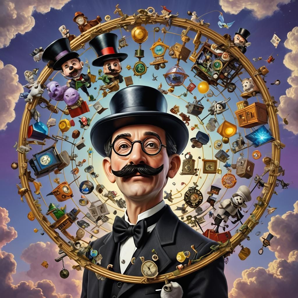 Monocled Ant Head in Colorful Hyperrealistic Style