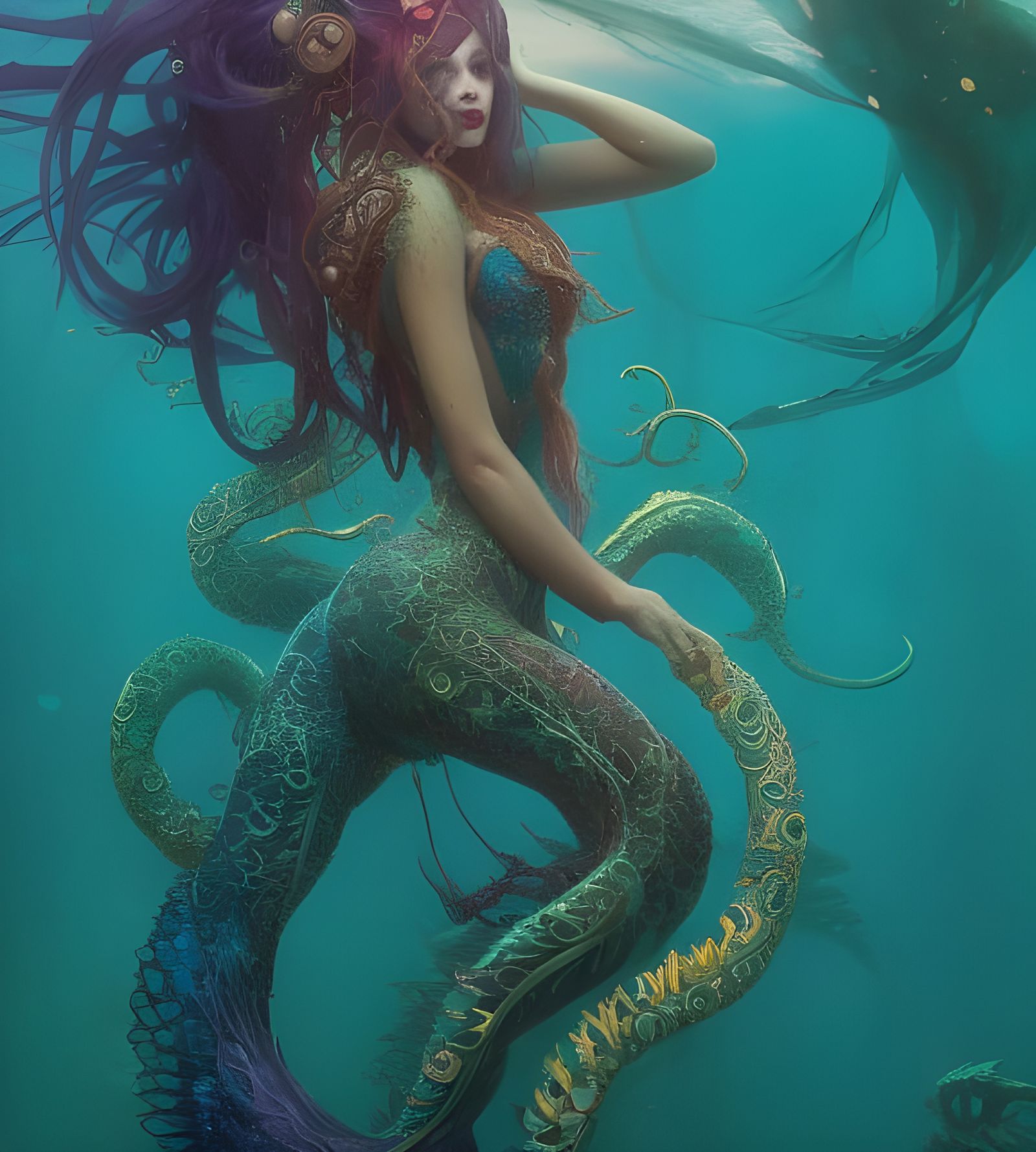 "A siren doesn't flirt with a flip of fin. She tangles you in tentacles that deliver a toxin of such a type that you fee...