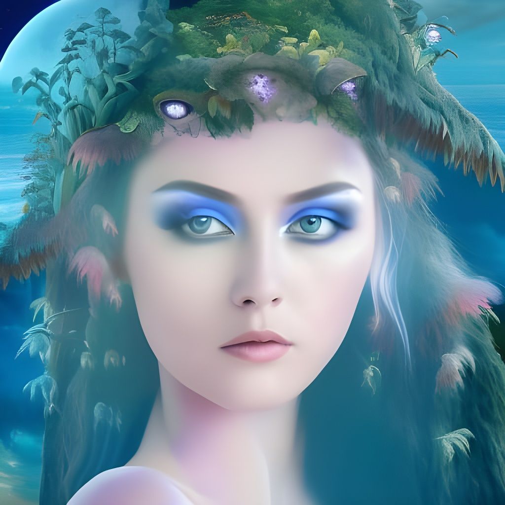 Sunset Matte Painting with Intricate Eye Detail