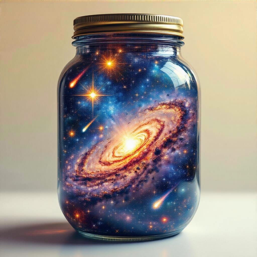 Galaxy in a Jar: Hyperrealistic Space Photography