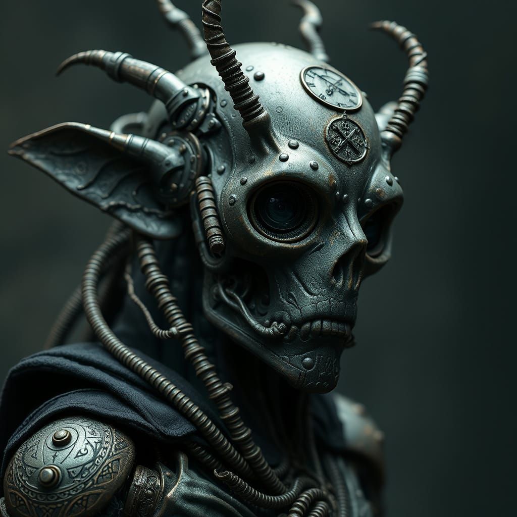 Gothic Android Mystic in Dieselpunk Style