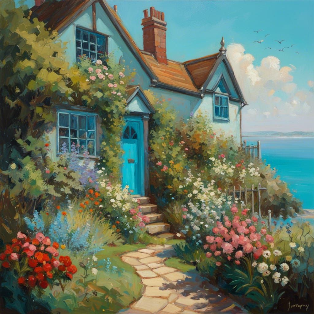 Victorian Seaside Village with Cottage Garden