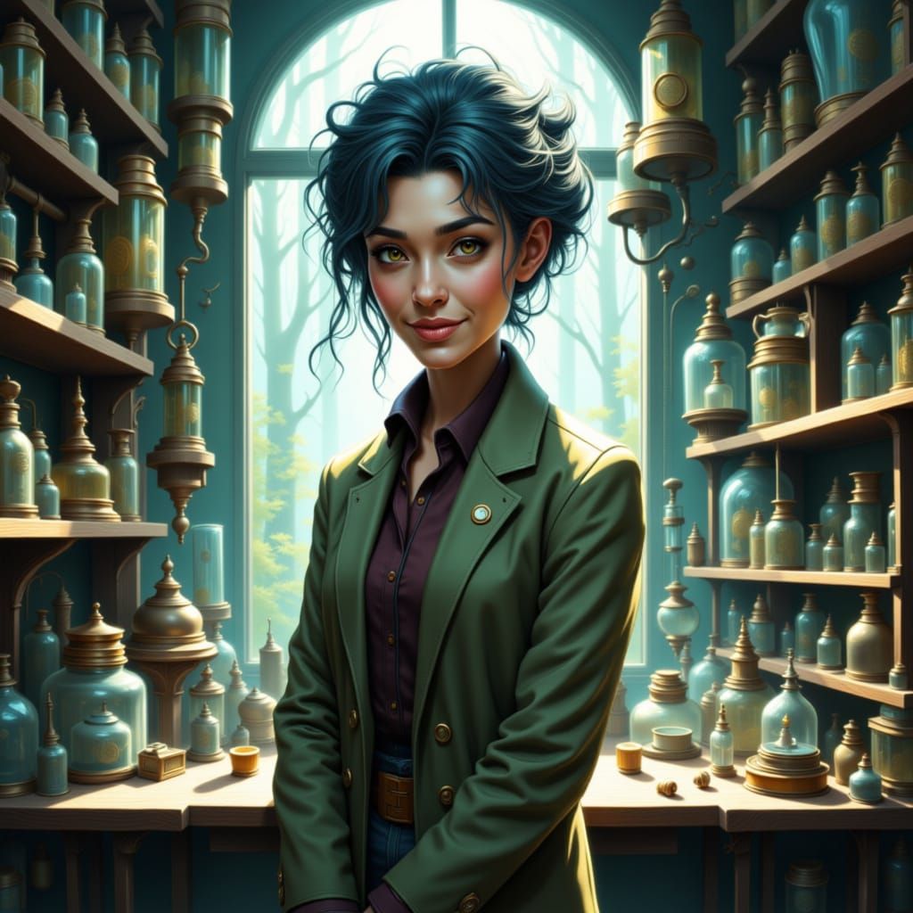 Une scientifique dans son laboratoire