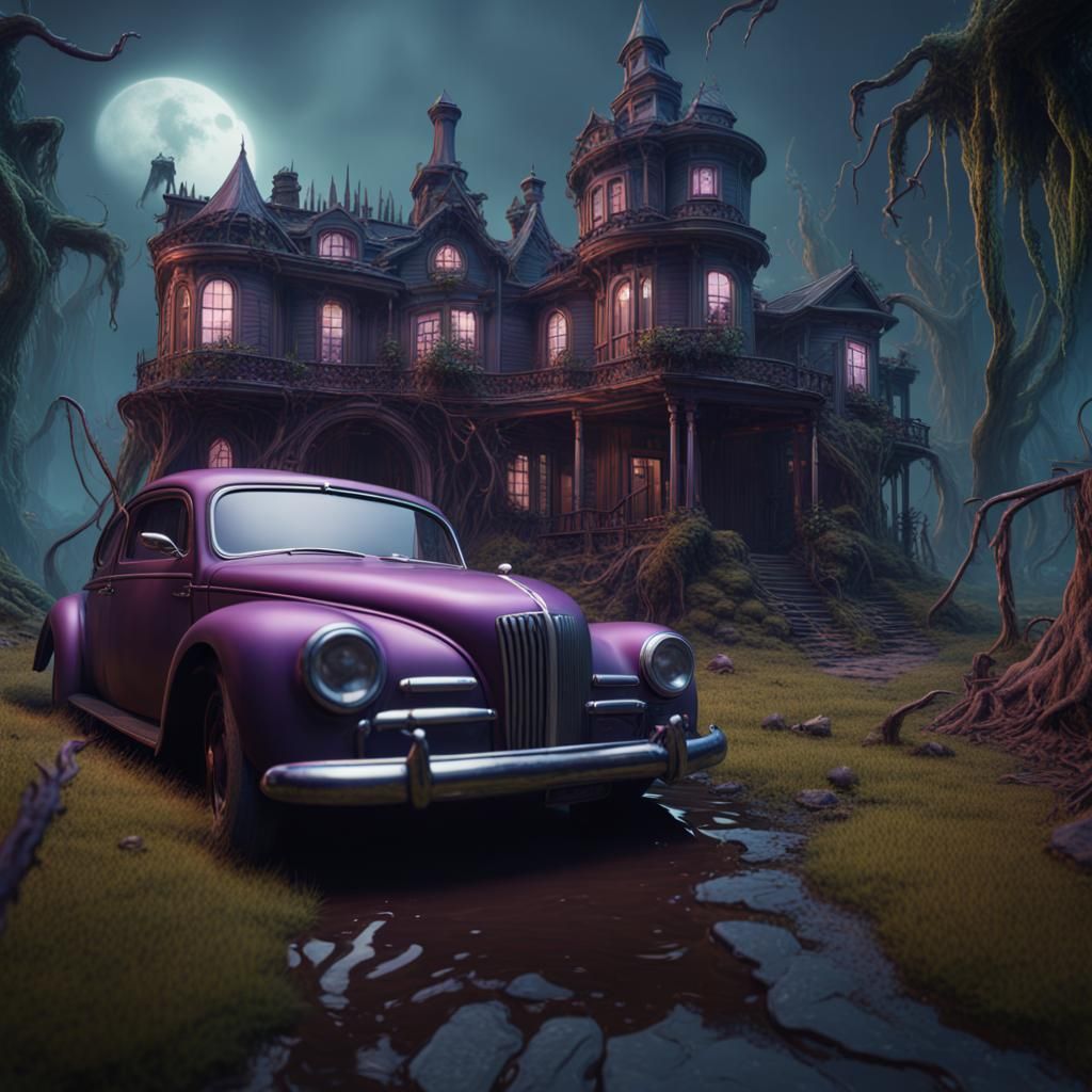 Detailed Matte Painting of Beetlejuice