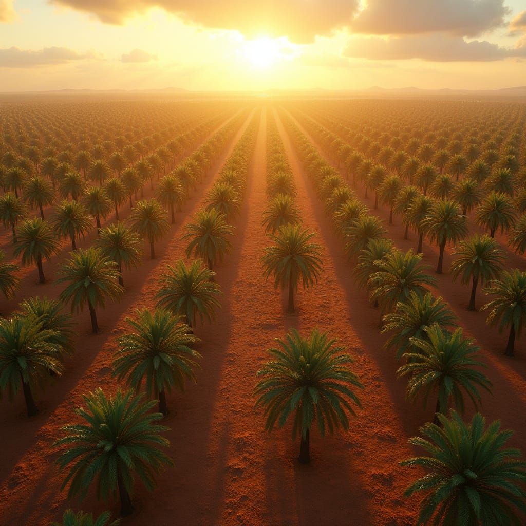 Surreal Agricultural Landscape with 4,356 Mature Palm Trees ...