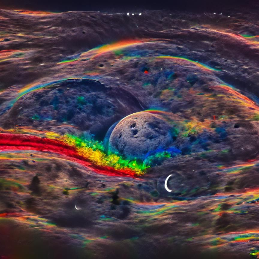 Minimalist Dark Moon Illustration