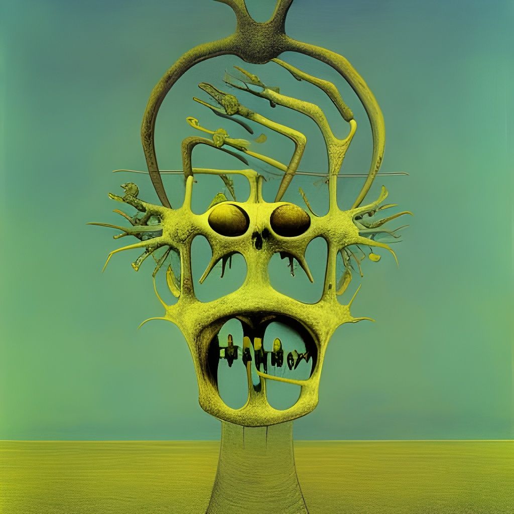 Surreal Banana Fish Bones Art