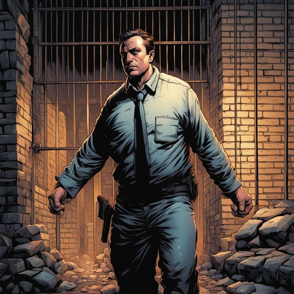 Prisoner in Comic Book Art Style