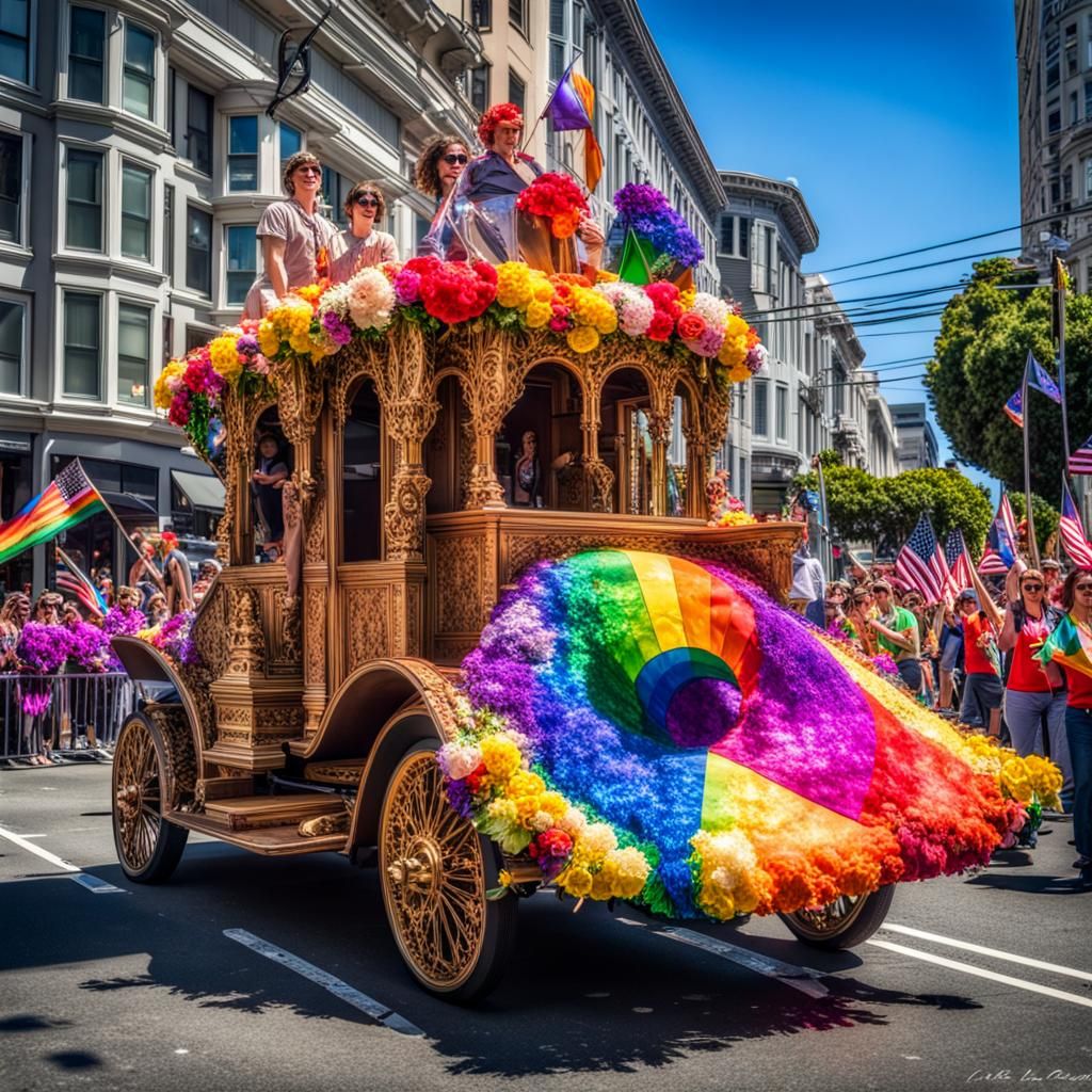 Pride Parade Floats in San Francisco
