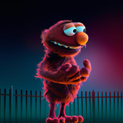 Elmo Character Concept Art in 3D