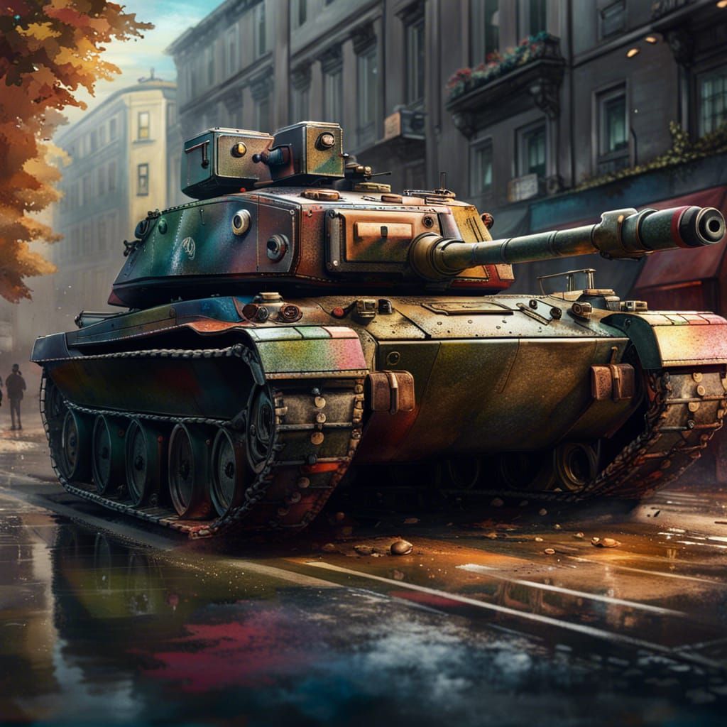 Hyperrealistic Tank Deployed in Berlin Streets