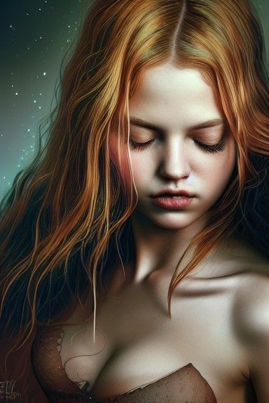 Sensual Dreaming Girl in Detailed CGI