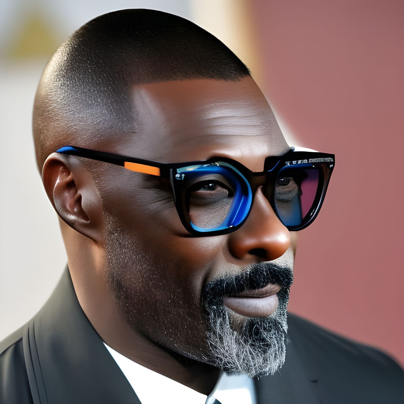 Idris Elba Portrait with Funky Eyewear