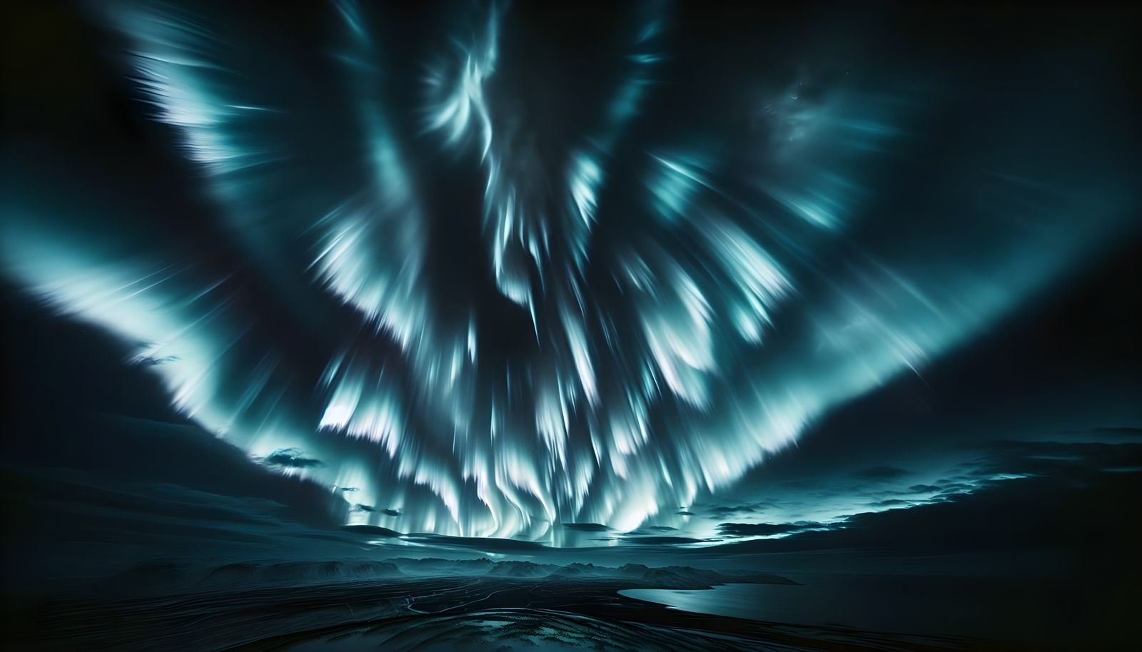 Magnificent White Aurora Borealis Lights Up the Night Sky