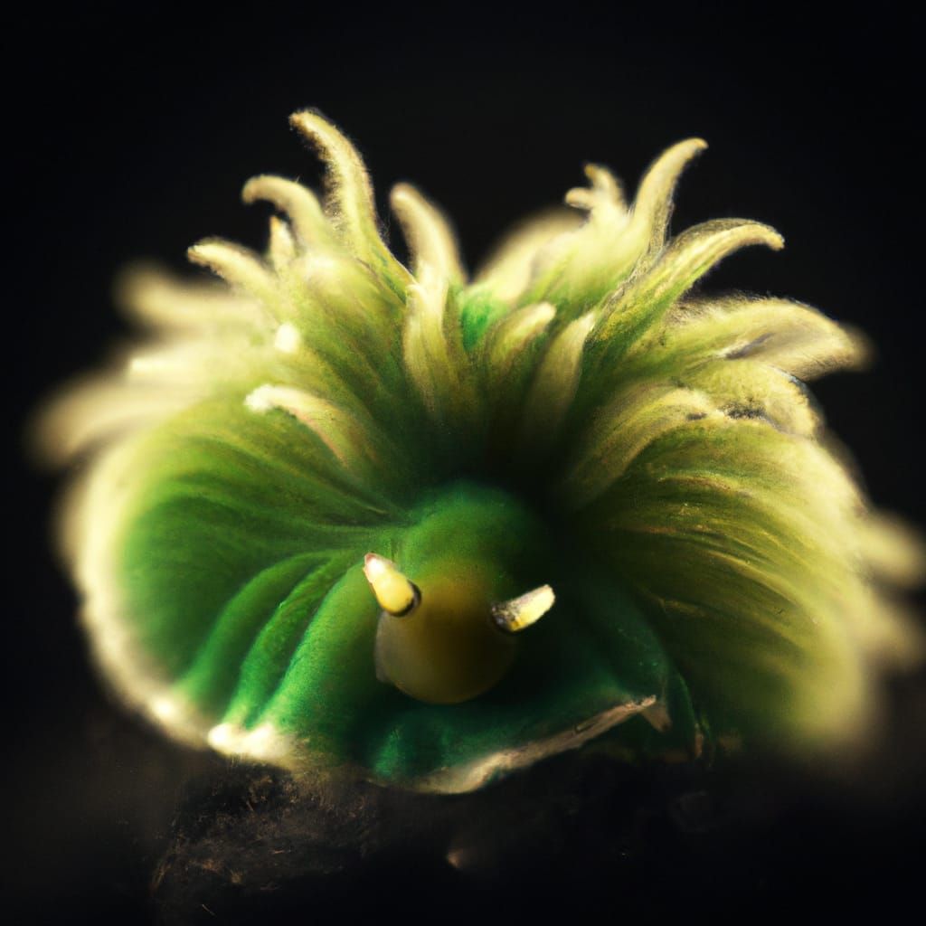 Winged Green Sea Slug Digital Art