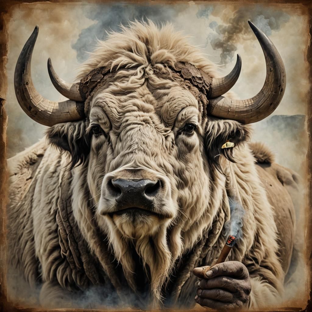 White Buffalo Smoking Cigar: A Peaceful Vision