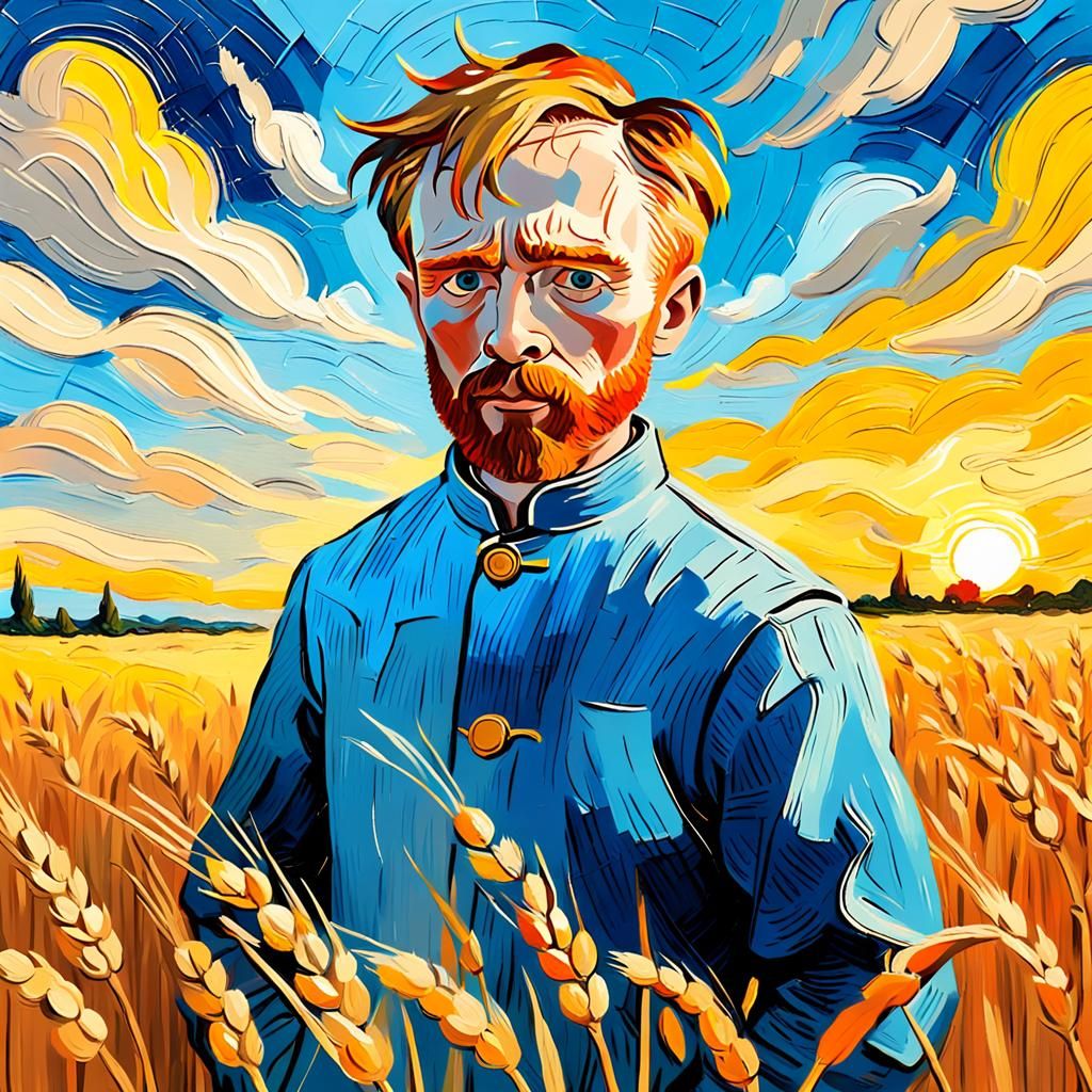 Moomin Portrait in Van Gogh Style