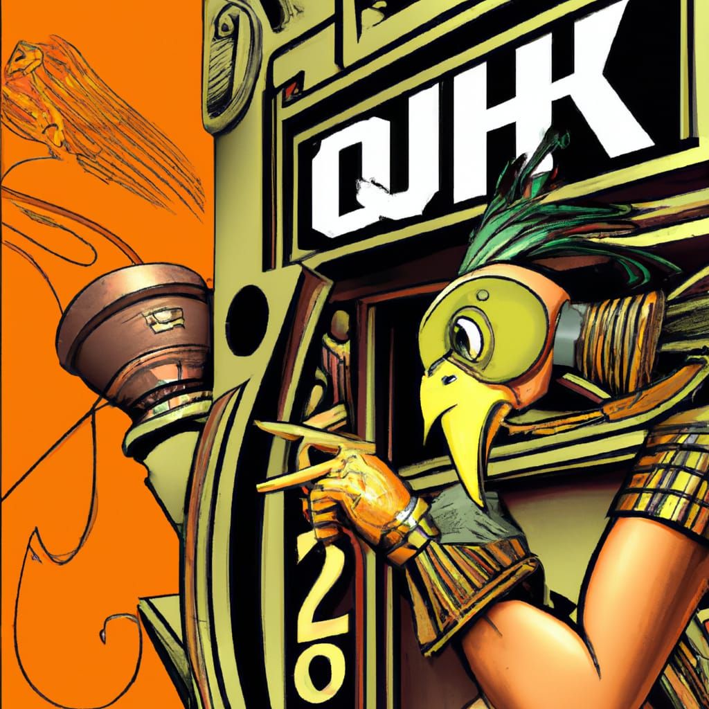 Dieselpunk Comic Art of Egyptian God Thoth