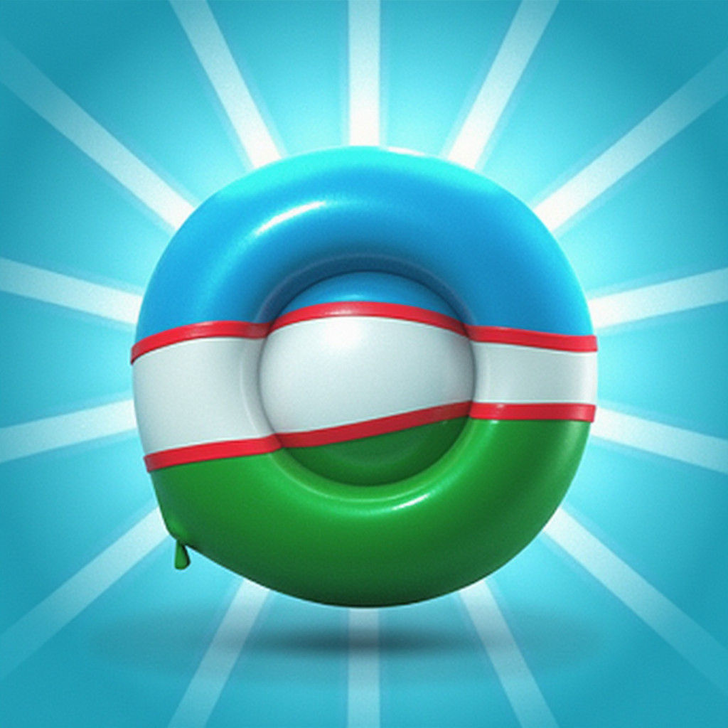 Dreamworks Logo Reimagined with Uzbekistan Flag Colors