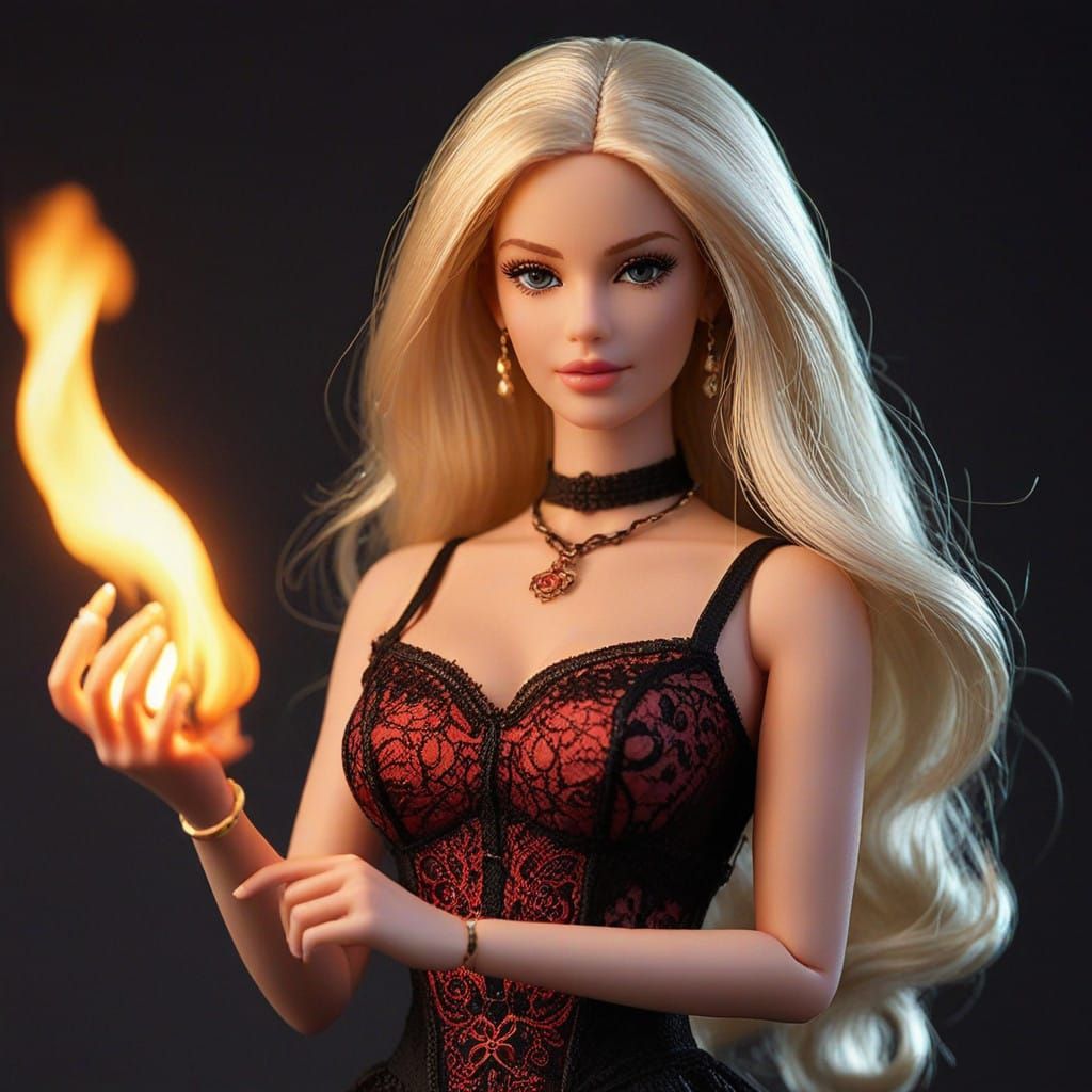 Evil Barbie Curses in Dark Fantasy