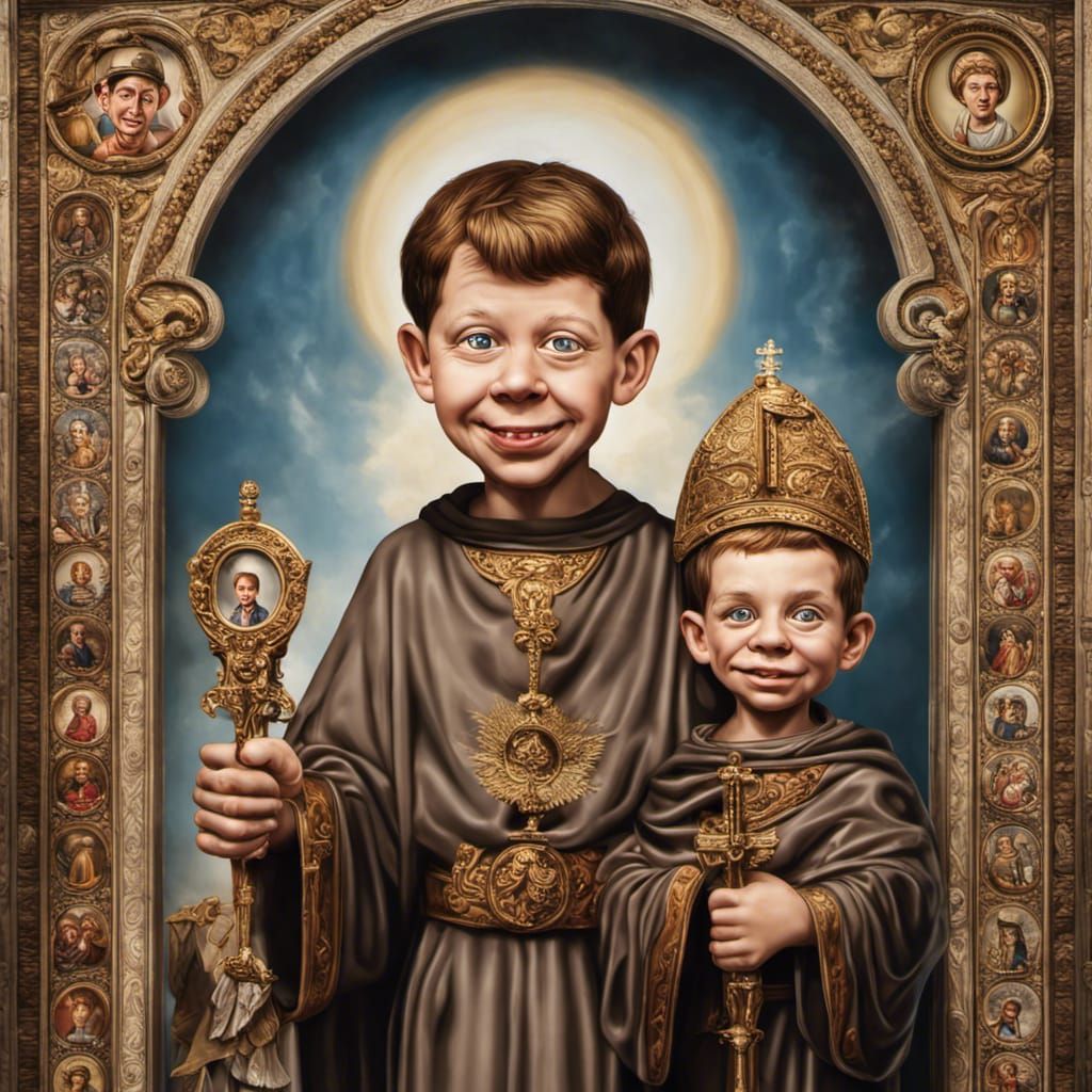 Alfred E. Neuman as Byzantine Religious Icon