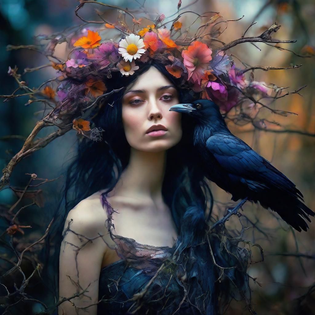 Surreal Dark Fairy Portrait in Mystic Realism