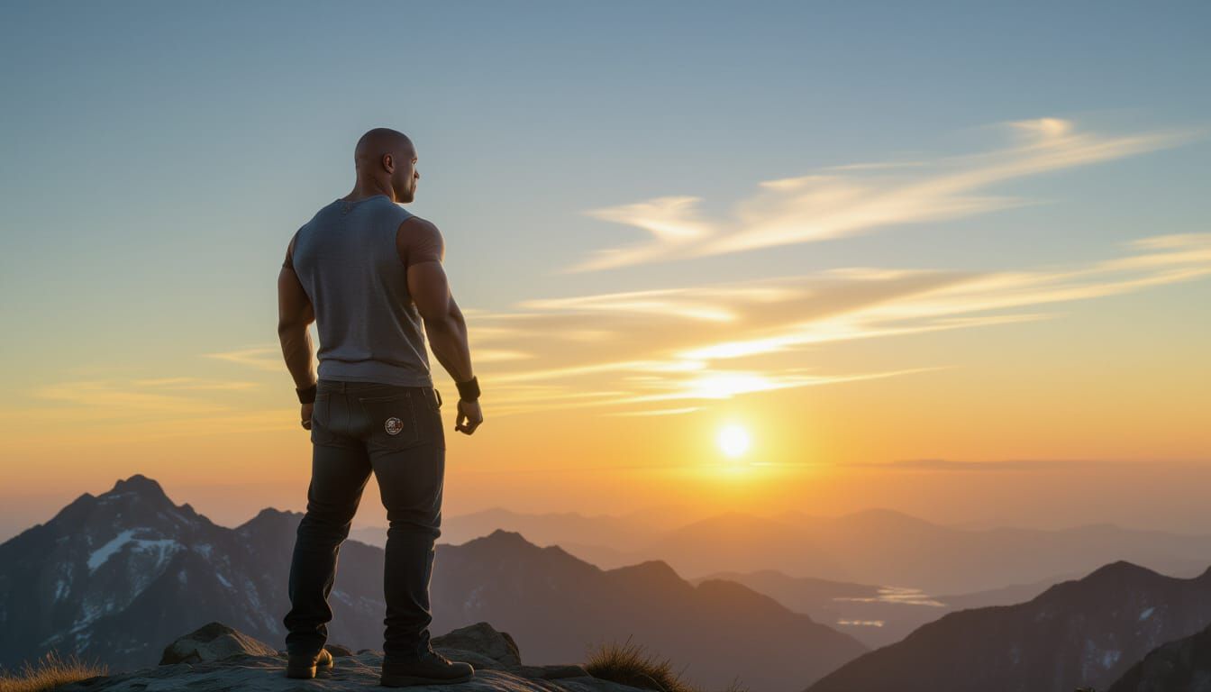 The Rock Overlooking Hopeful Horizon at Sunrise