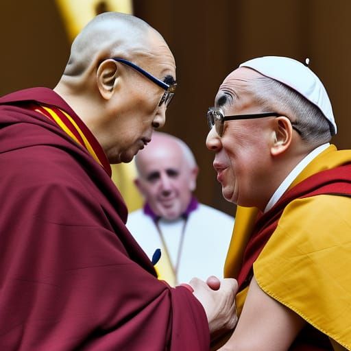 Shocking Dalai Lama Pope Kiss: Professional Photography