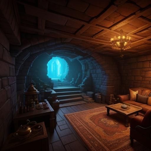 Fantasy Adventurer Hideout in Detailed Matte Painting