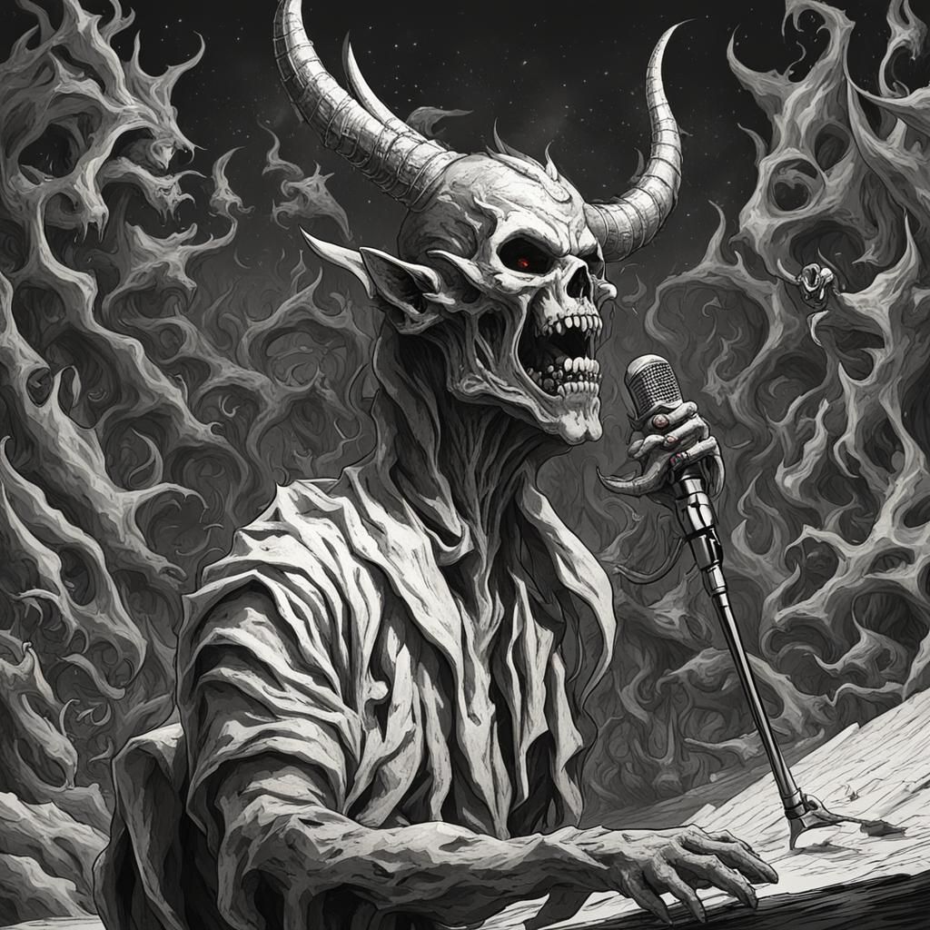 Realistic Demon Vocal Performance in Hell