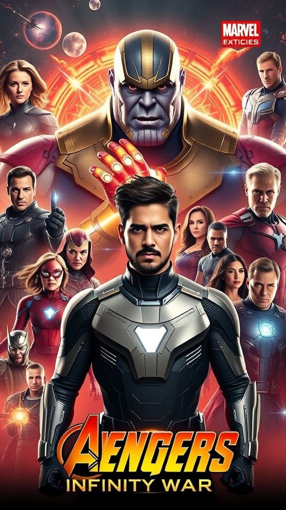 Avengers: Infinity War Poster with Custom Character