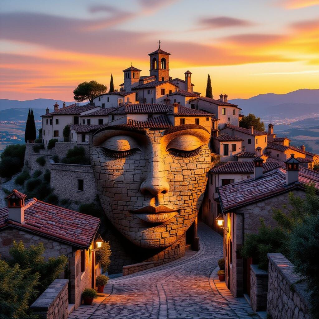 Ancient Town Shaped Like Human Face