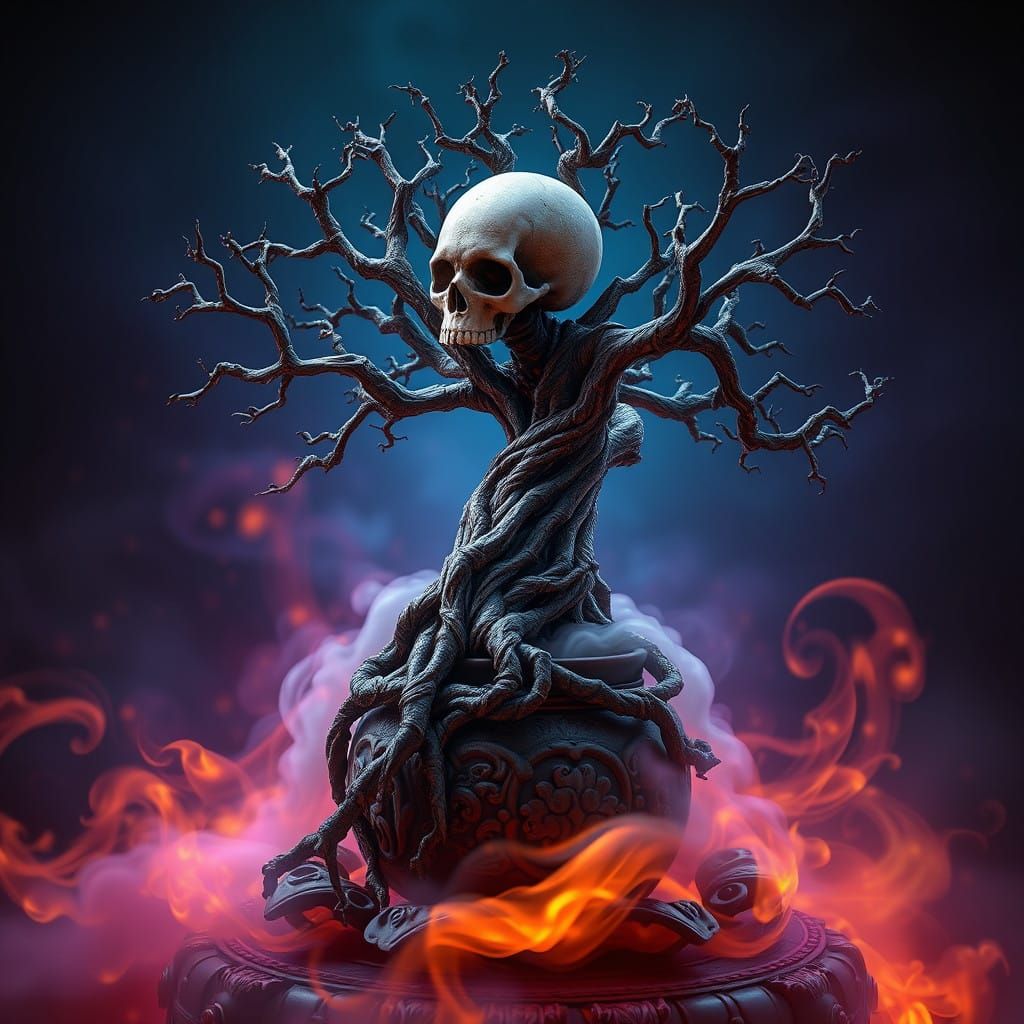 Whimsical Treant in Mystical Vessel