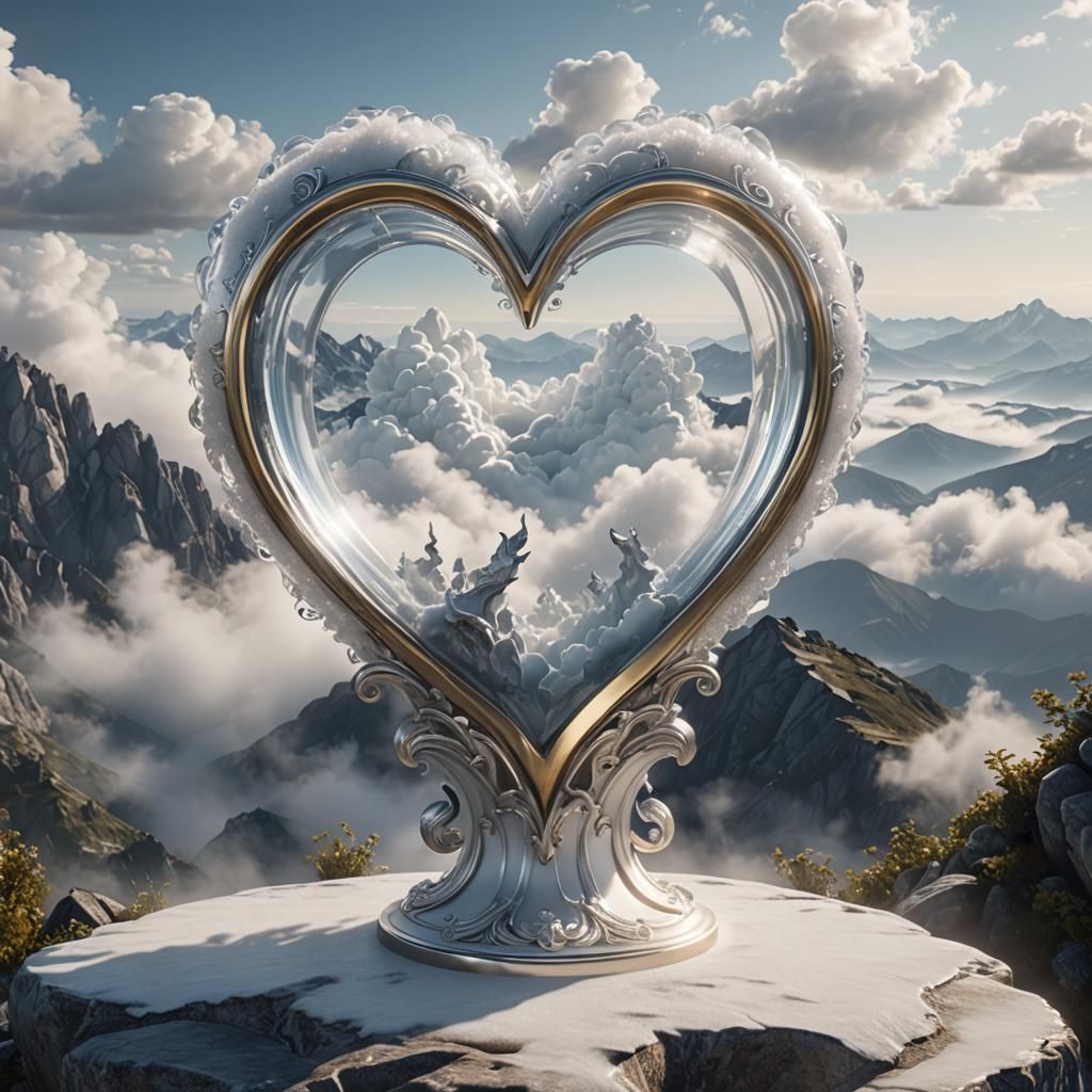 Enchanted Heart Phial on Windy Mountaintop