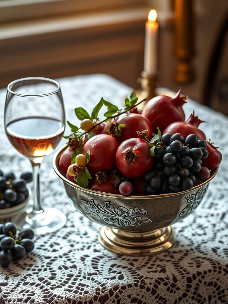Still Life with Fruit in Dutch Golden Age Style