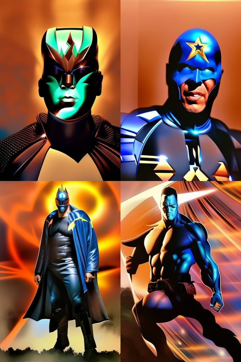 Owlman Comic Book Illustration in Pop Art Style