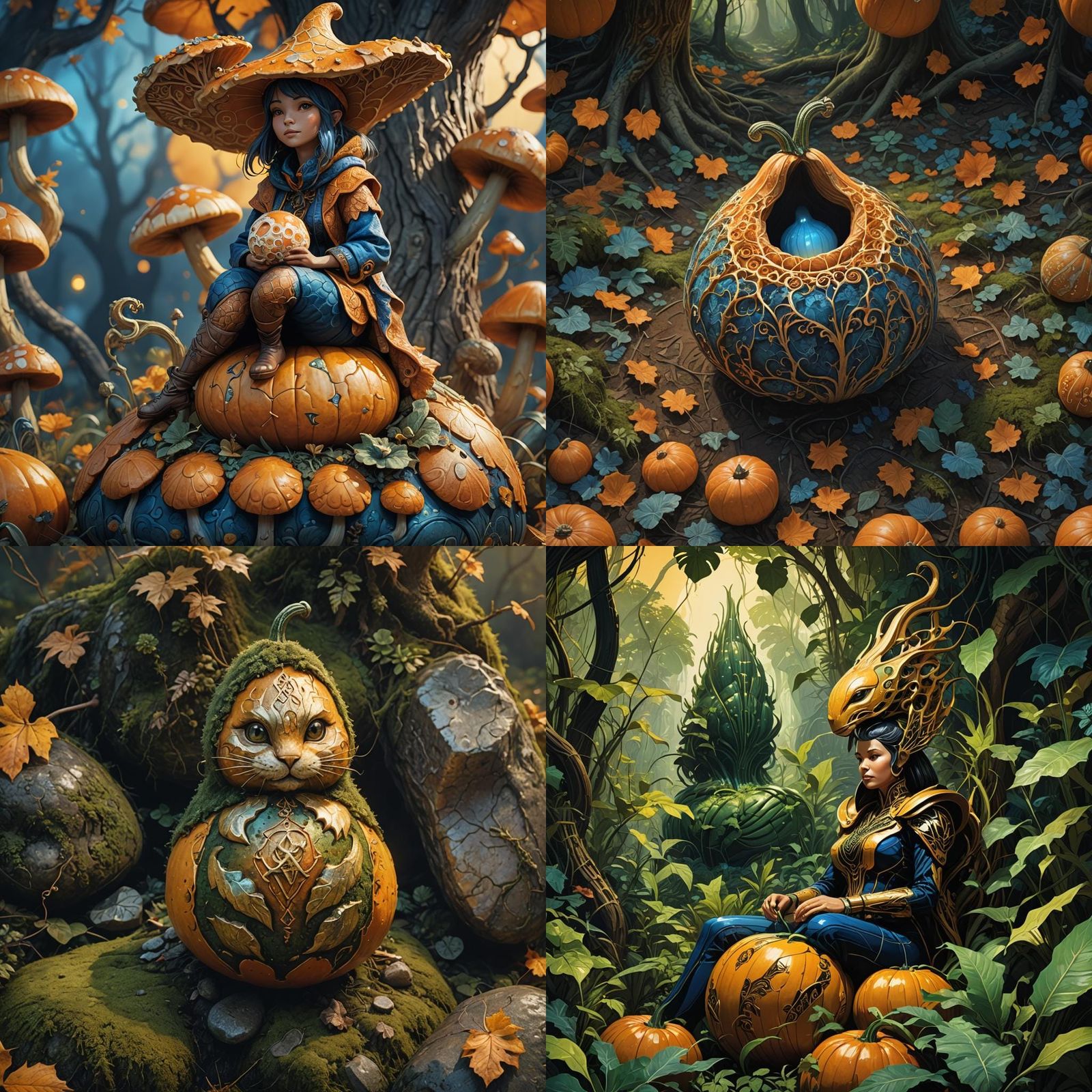 Furry Female Gourd: Detailed Fantasy Art