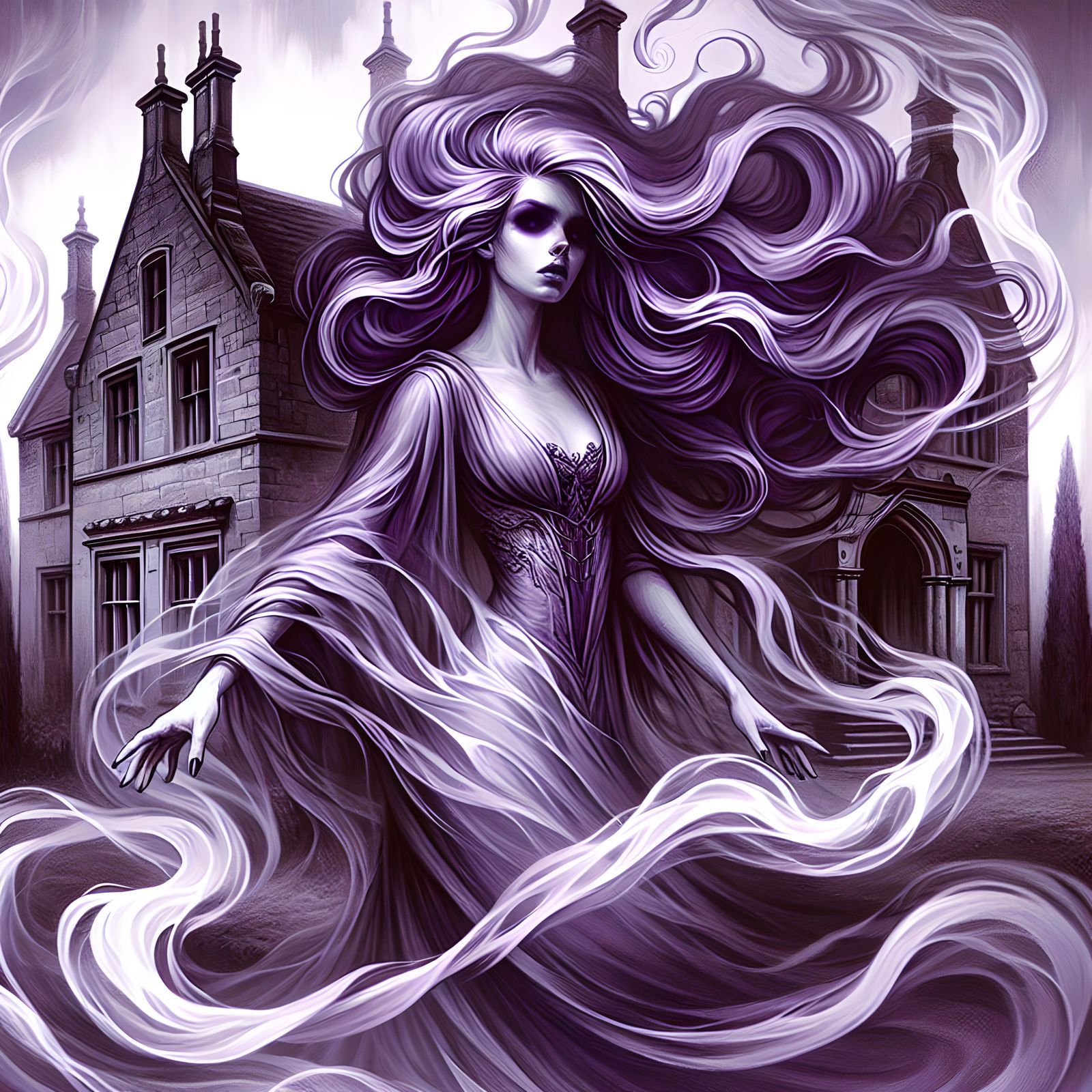 Ethereal Banshee Wails in Gothic Renaissance Style
