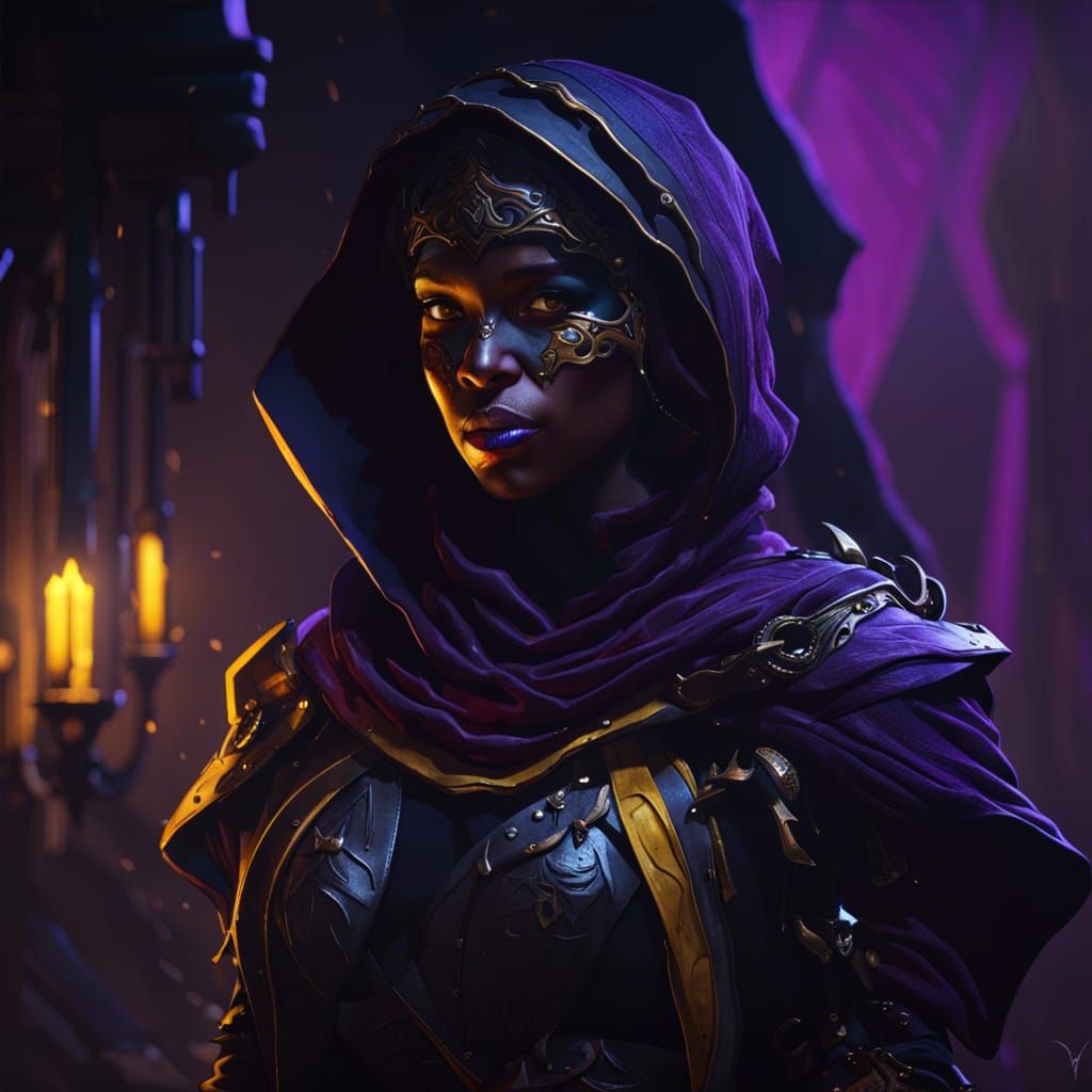 Dark Fantasy Rogue Character Art